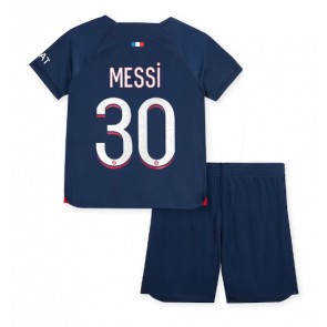 Paris Saint-Germain Lionel Messi #30 babykläder Hemmatröja barn 2023-24 Korta ärmar (+ Korta byxor)